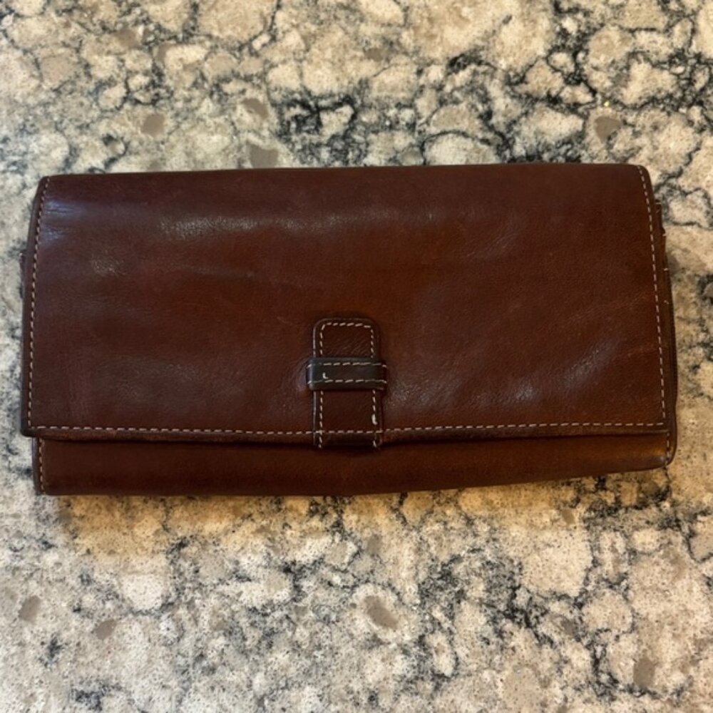 Tignanello Wallet soft Leather ID Window Card Slits